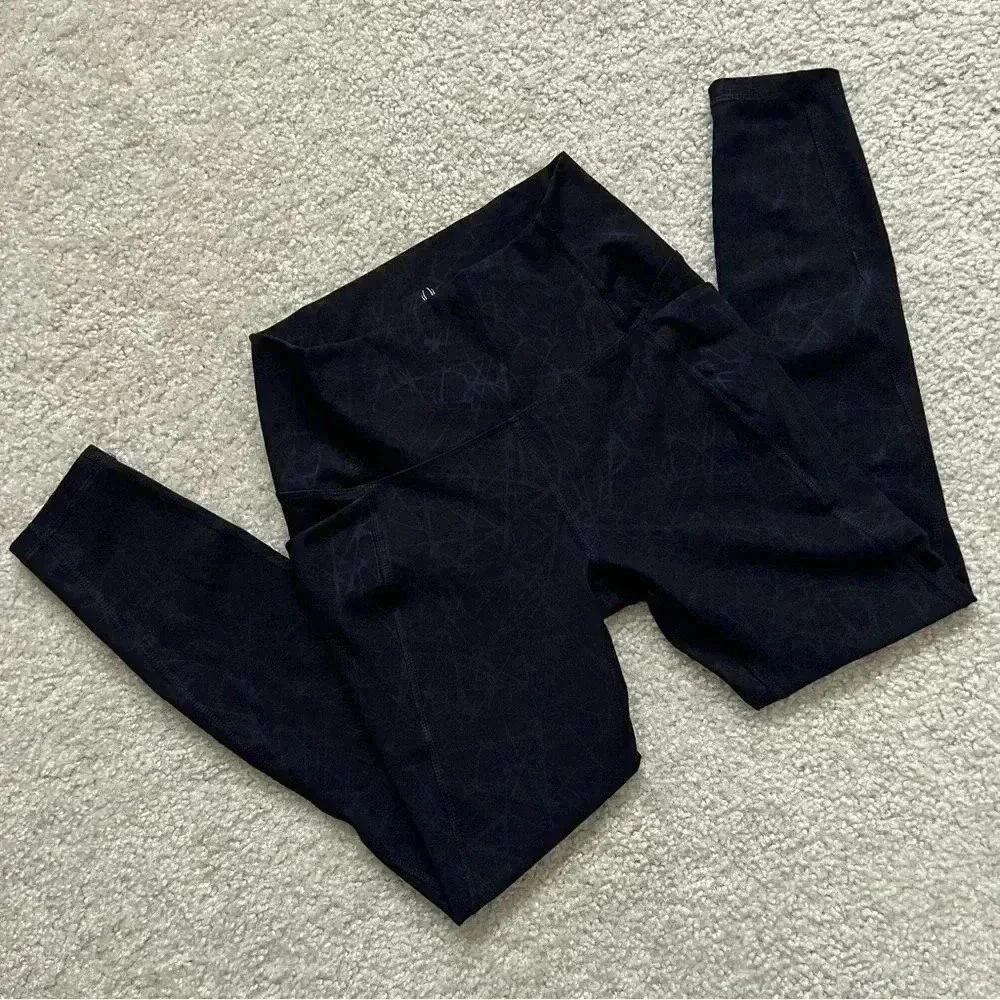 Spyder Active Performance High Rise Tight Fit Leggings Black Women’s Size Small